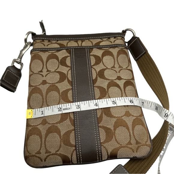 COACH Brown Signature Canvas Crossbody - Picture 8 of 9